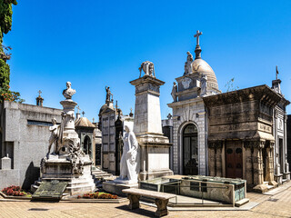 Fototapeta na wymiar La Recoleta Cemetery, Cementerio de la Recoleta at Buenos Aires, Argentina