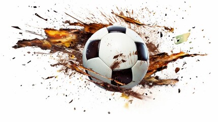 A football image, against isolated white background