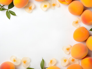 Naklejka na ściany i meble Fresh apricot background farm with copy space inside 
