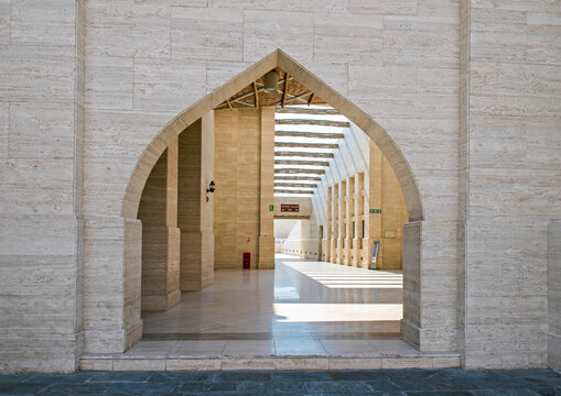 Detail of an ogival portal in Katara, Doha, Qatar