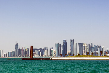 Modern Buildings in Doha Corniche, Qatar