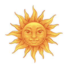 Sun face Illustration