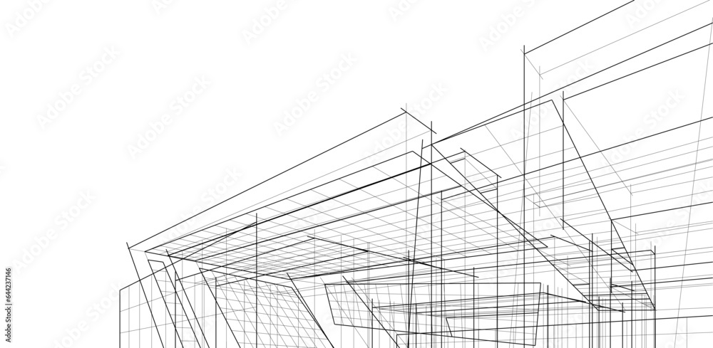 Canvas Prints abstract architectural background vector 3d illustration