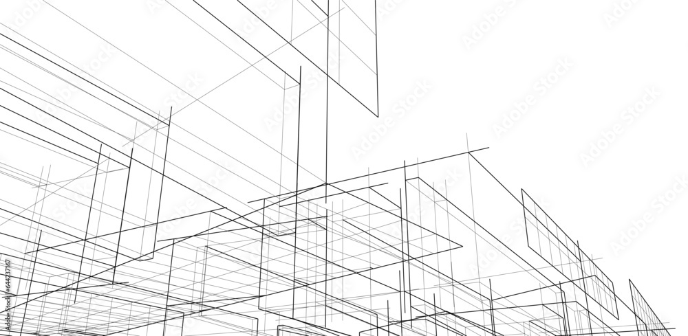 Canvas Prints abstract architectural background vector 3d illustration