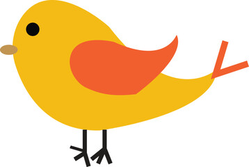 cute little colorful bird isolated on white background. Bird icon