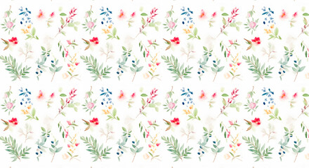 Seamless floral pattern. AI generative