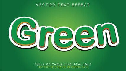3D Vector Fully Editable and Scalable Text Effect (Green)