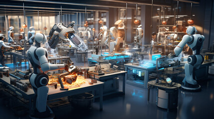 AI-controlled Assembly Line