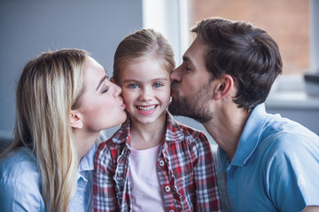 Happy family at home