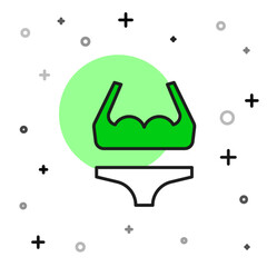 Filled outline Swimsuit icon isolated on white background. Vector