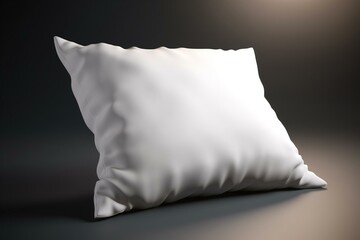 Blank pillow template for presenting graphic design. Close-up 3D render. Personalization possible. Generative AI