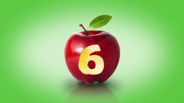 Apple Countdown with green background