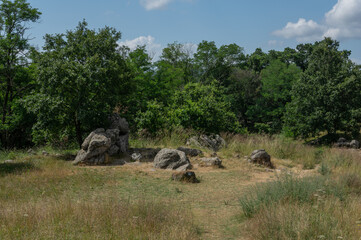 Sea of stones from Szentbekkalla Hungary, nature monument in Balaton Highlands National Park