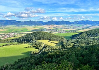 Obraz premium landscape with hills and blue sky