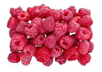 raspberry berries in circle isolated PNG