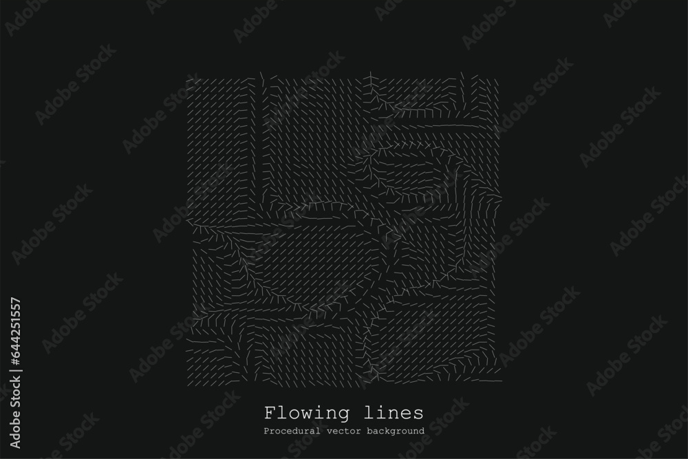 Poster abstract line matrix pattern. noise flow dynamic.
