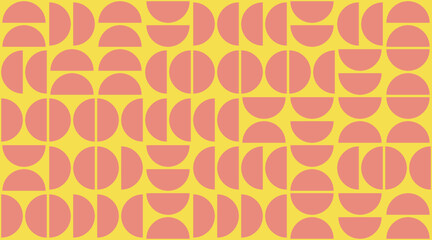 Geometry minimalistic bauhaus pattern. Vector abstract contemporary multicolored trendy texture