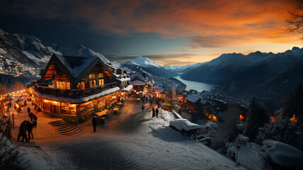 Christmas markets in a mountain village create a magical atmosphere