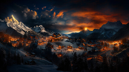 Christmas markets in a mountain village create a magical atmosphere