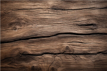 Naklejka premium texture of old dark cracked wood with knots
