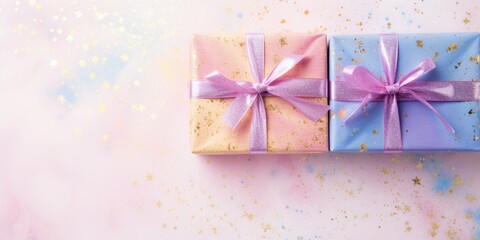 Gift box for birthday, festive anniversary, happy valentine's day and wedding, gift presents for black friday sale. Christmas and New Year gift boxes surprise. soft colors
