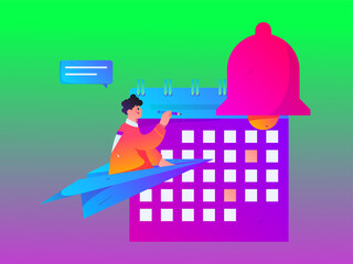 Business People Flat Vector Concept Operation Hand Drawn Illustration
