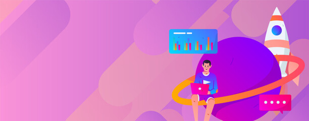 Business People Flat Vector Concept Operation Hand Drawn Illustration
