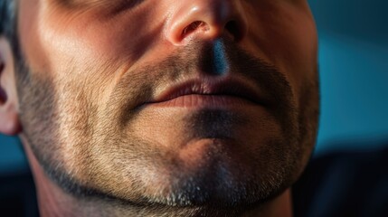Obraz premium Close-up of a man's face