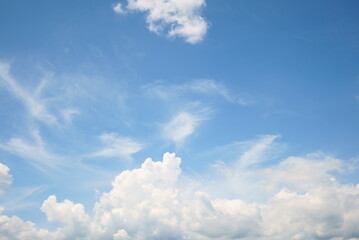 夏の空に広がる雲