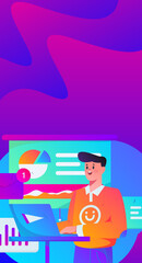 Business People Flat Vector Concept Operation Hand Drawn Illustration
