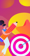 Business People Flat Vector Concept Operation Hand Drawn Illustration
