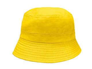 yellow bucket hat PNG transparent..