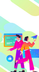 Business People Flat Vector Concept Operation Hand Drawn Illustration
