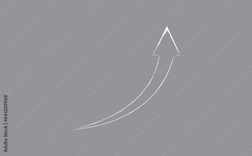Fototapete illustrative icon business arrow up. the return on the investment chart increases. vision of sustain