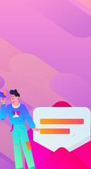 Business People Flat Vector Concept Operation Hand Drawn Illustration
