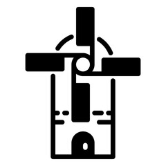 Fototapeta premium windmill icon, glyph icon style