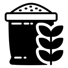 grains icon, glyph icon style