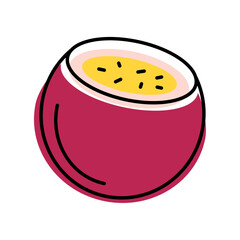 passion fruit fresh icon isolated