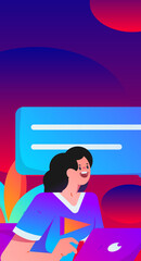 Business People Flat Vector Concept Operation Hand Drawn Illustration