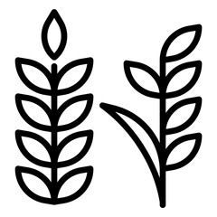 grain icon, line icon style