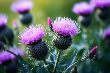 An image showing milk thistle, scientifically known as silybum marianum. Generative AI