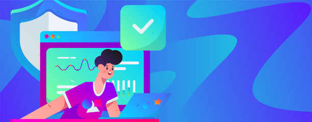 Business People Flat Vector Concept Operation Hand Drawn Illustration