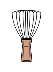 matcha tea mixer icon isolated