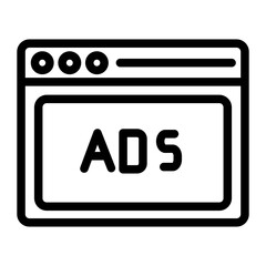 ads icon solid style