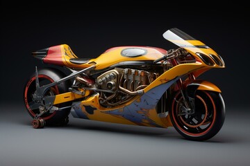 Obraz na płótnie Canvas A high-speed motorcycle racing vehicle. Generative AI