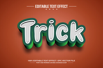 Trick 3D editable text effect template