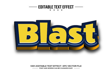 Blast 3D editable text effect template