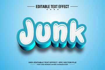 Junk 3D editable text effect template