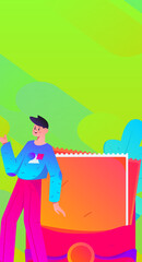 Festive Shopping E-Commerce Online Shopping People Flat Vector Concept Operation Hand Drawn Illustration