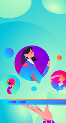 Festive Shopping E-Commerce Online Shopping People Flat Vector Concept Operation Hand Drawn Illustration